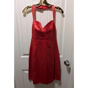 J.F.W Coral Silk Cocktail Party Dress Sleeveless Semi-Formal Women's 13